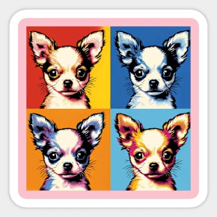 Pop Retro Chihuahua Art Painting - Cute Puppy Sticker